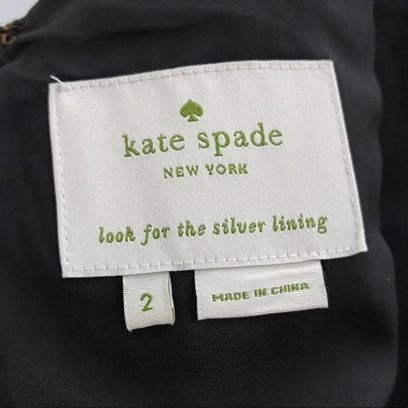 Kate Spade Black Bow Dress, Size 2 - Picture 2 of 6